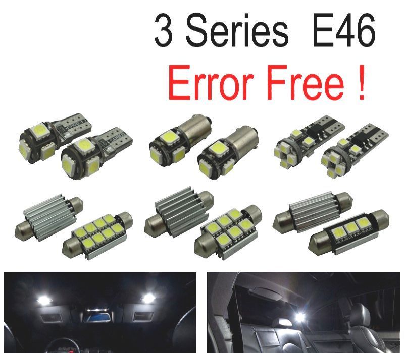 KIT COMPLETO 17 LAMPADAS LED INTERIOR PARA BMW SERIE 3 E46 SEDAN COUPE M3 318I 318TI 323I 323IS 325I
