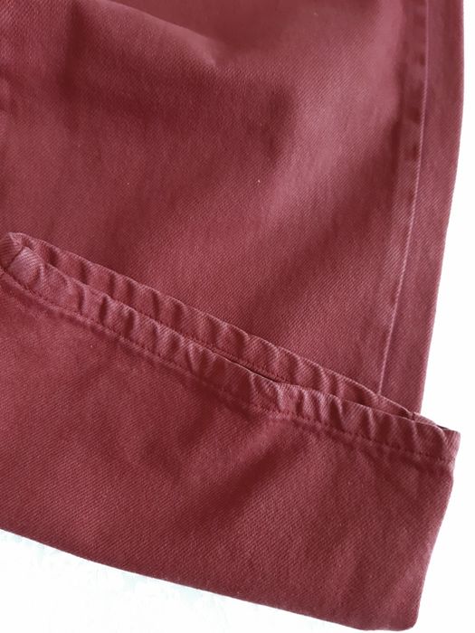 Джинси широкі червоні 42-44 р.