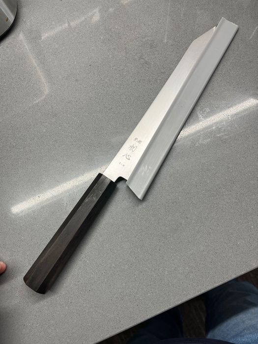 Faca japonesa Hatsukokoro Kaijin Aogami #2 Kiritsuke 24 cm