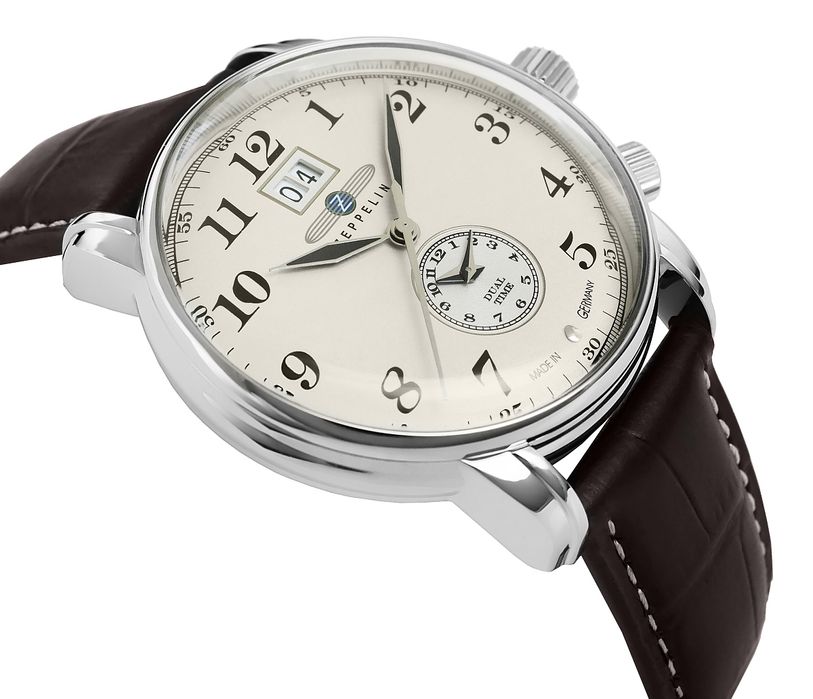 Zegarek Męski ZEPPELIN LZ127 Graf Zeppelin Dual Time 7644-5 + BOX