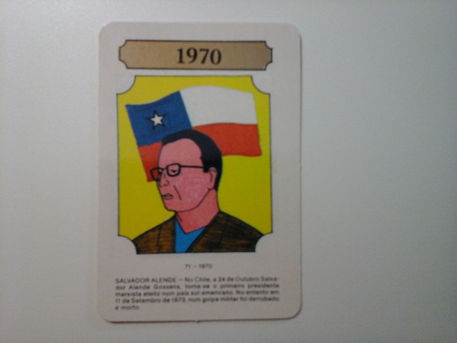 Calendário de bolso 1970, Col Acontecimentos sécXX