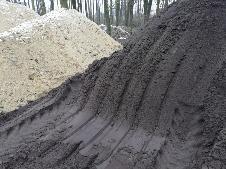 Czarna ziemia ogrodowa oraz piach, wiślany,miksokret, kruszywa, kamień