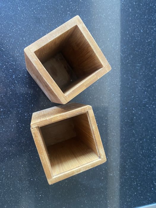 Conjunto de duas caixinhas em madeira