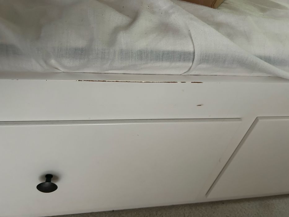 Leżanka łóżko Hemnes Ikea + 2 materace