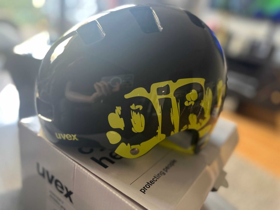 Kask Rowerowy  UVEX KID 3 DIRTBIKE GREY/LIME 55-58 cm