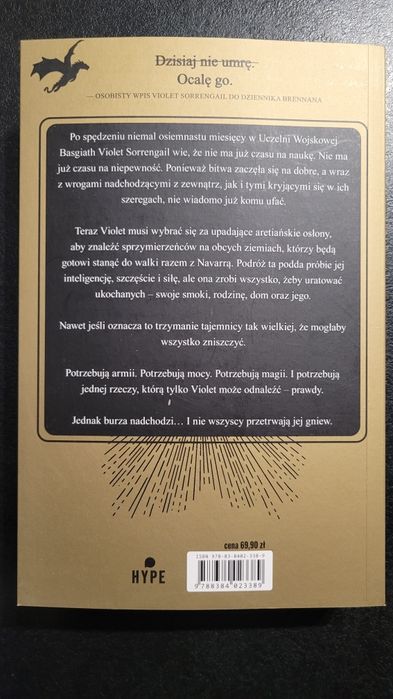 Książka Onyx storm, Onyksowa Burza, Rebecca Yarros, nowa