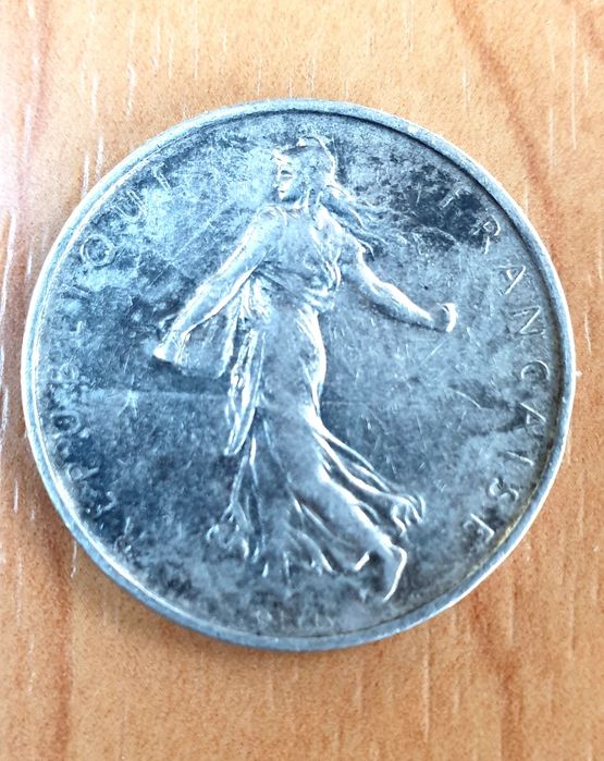 5 Francos 1964 França, com gravura circular