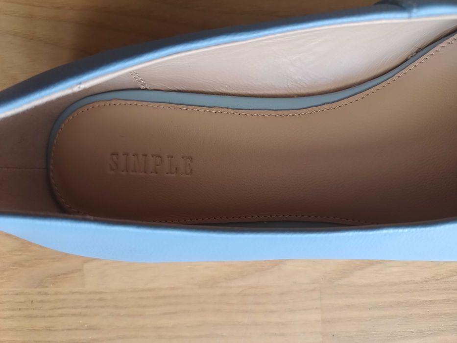Buty niebieskie baleriny
