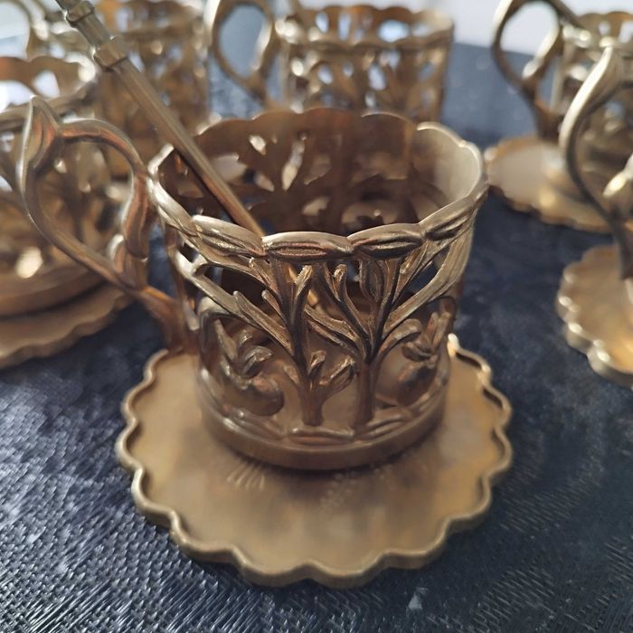 Piękny stary mosiężny zestaw