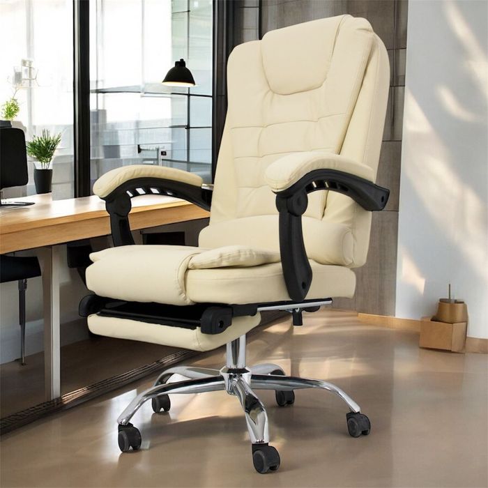 Fotel PREMIUM‼️biurowy z podnóżkiem Eco Skóra Producent FV23 Producent