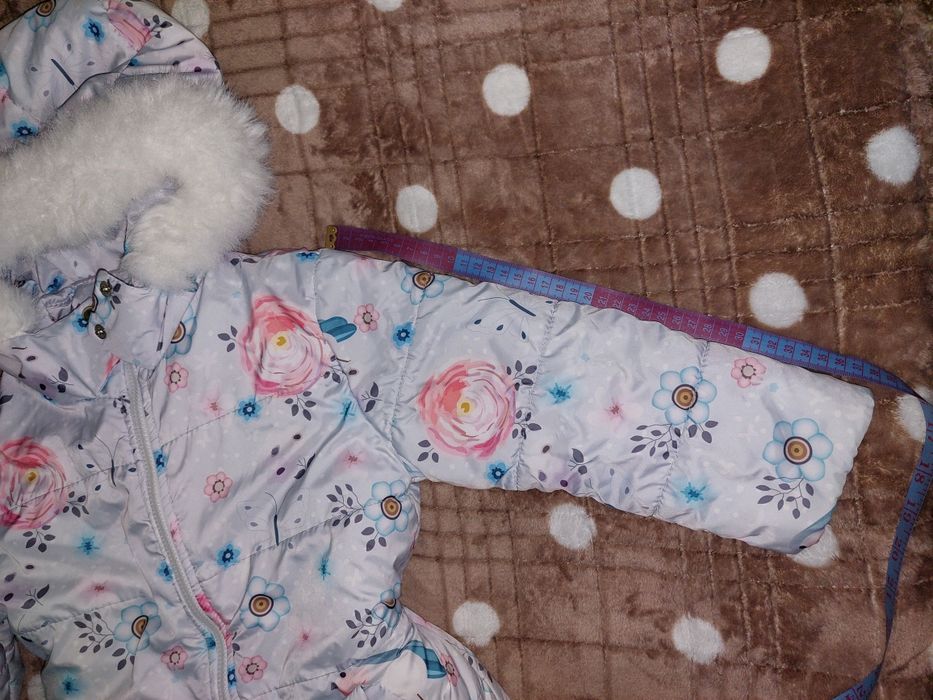 Зимовий комбінезон суцільний на овчині 104/ Комбінезон на дівчинку