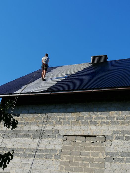 Wycinka podcinka drzew Trudnych metodą alpinistyczną oraz ze zwyżki-malowanie dachów -mulczer