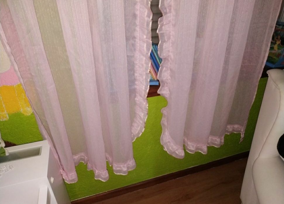 Cortina quarto menina cor de rosa