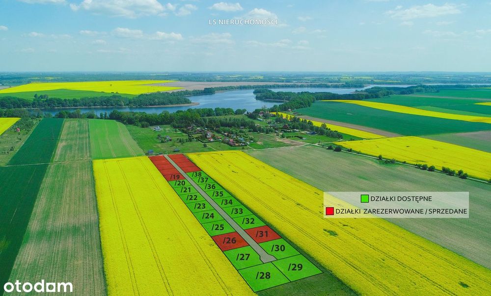 Działka nad jeziorem
