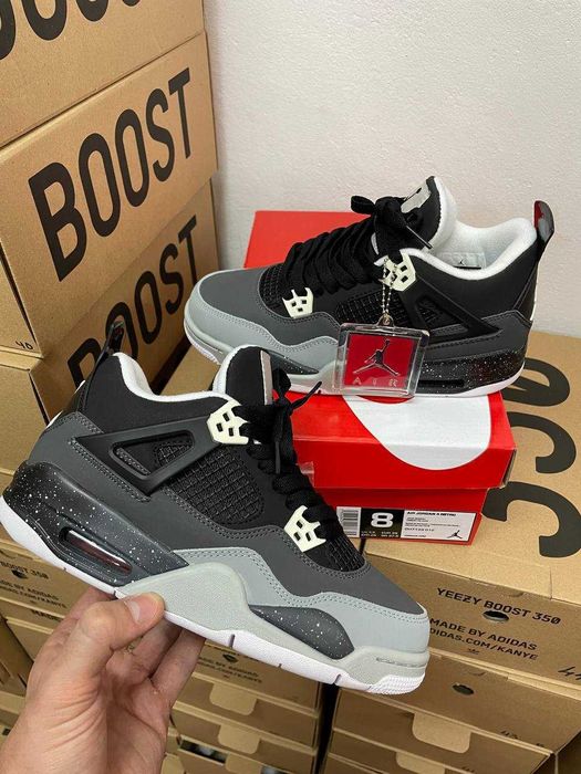 Мужские кроссовки Nike Jordan 4 "Black Grey Black" 40-45