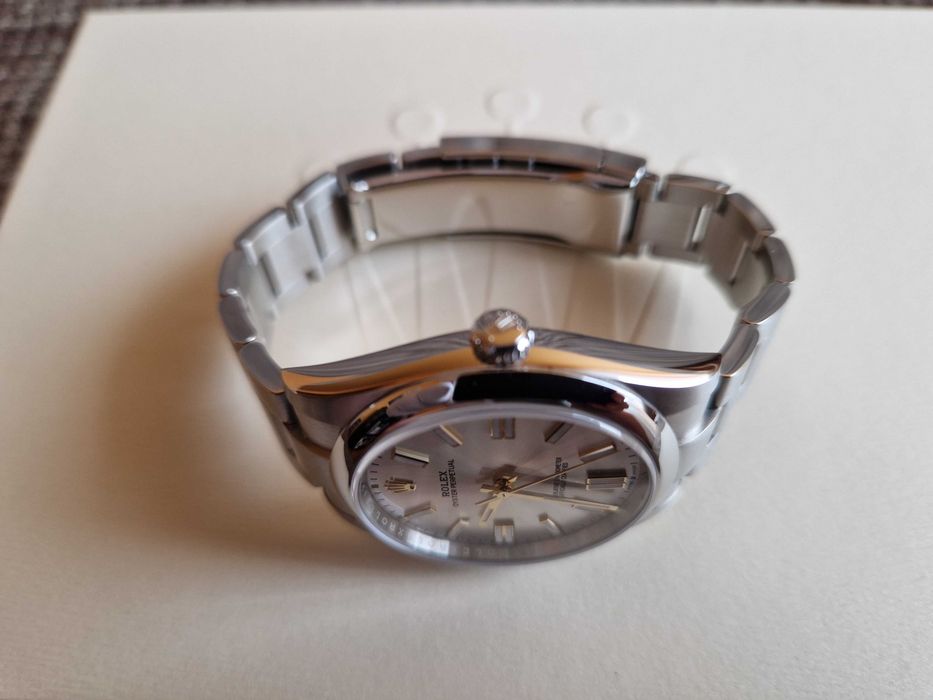 Rolex Oyster Perpetual 41mm NEW 2023r Silver stan 10/10.