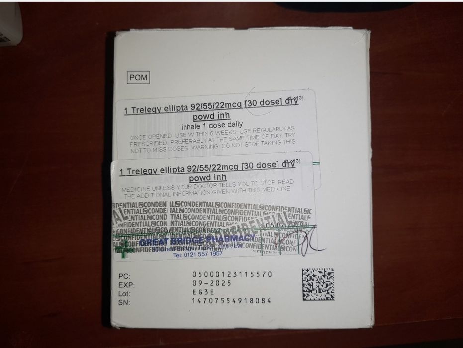 Продам Треледжи Эллипта Trelegy Ellipta