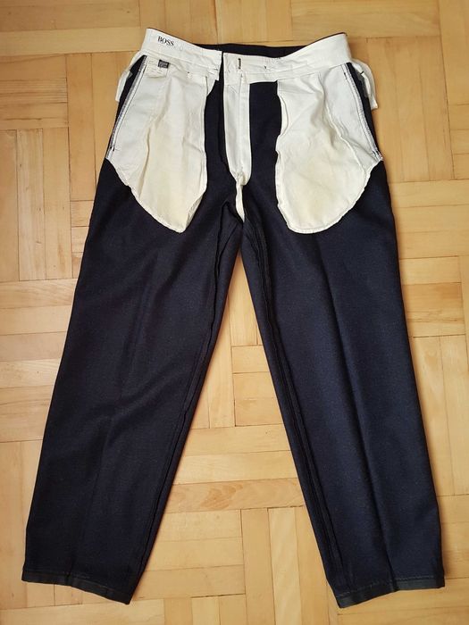 Męskie spodnie Hugo Boss w ludowym stylu M/L 100% wełna