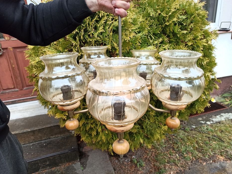 Pięcioramienna Lampa z PRL