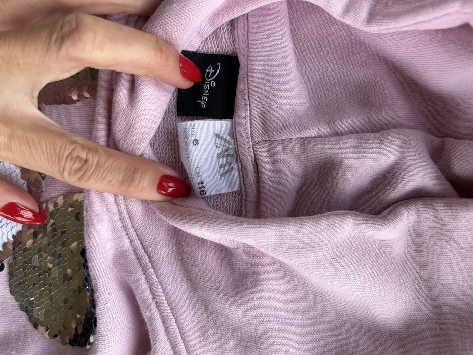 Zara bluza roz.116 mickey