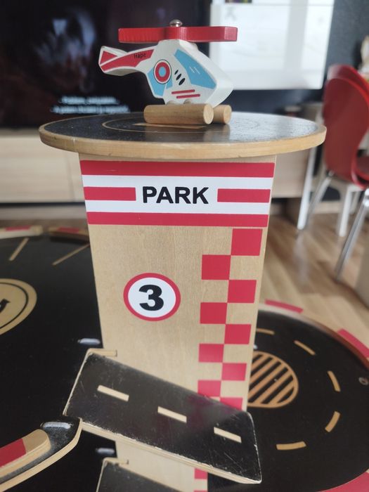 Hape Garaż drewniany Parking Zabawka