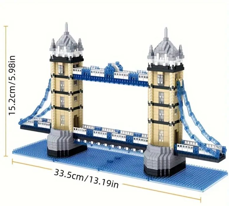 Blocos construção Tower Bridge (Londres), tipo lego