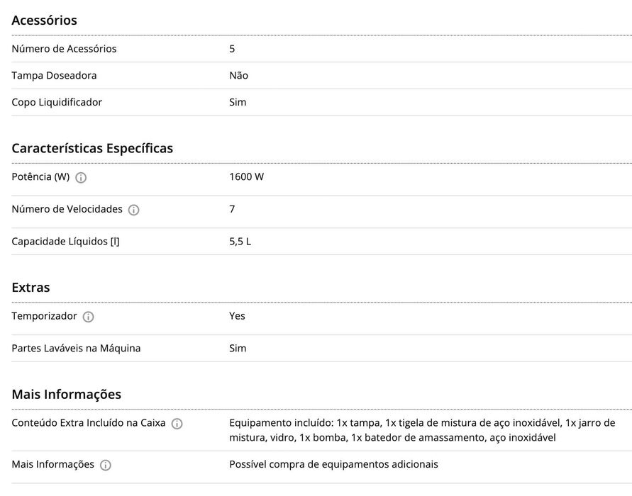 Robô de Cozinha BOSH MUM Serie 6 + 5 acessórios c/ garantia 3 anos