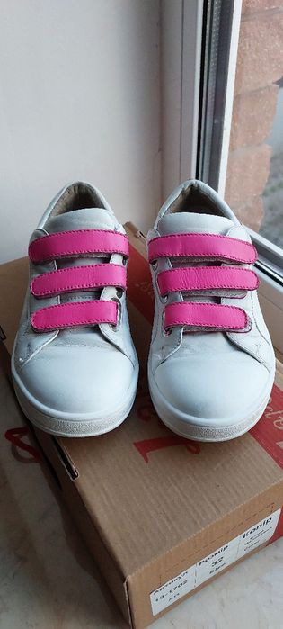 Кеди білі шкіряні Lapsi. Розмір 32. Кеды кожаные белые.