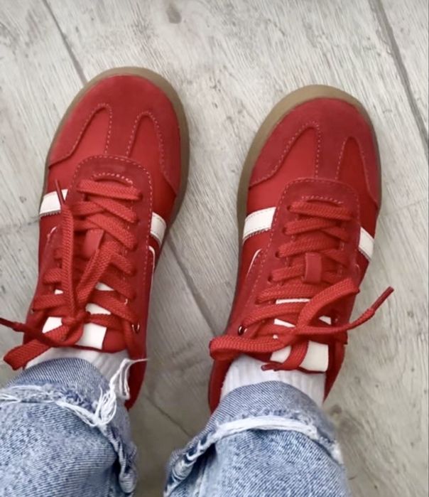 Шкіряні кеди Stradivarius 37 розмір