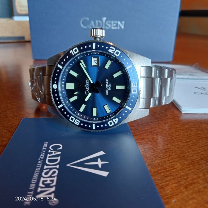 Часы Cadisen Submariner NH35 38mm дайвер