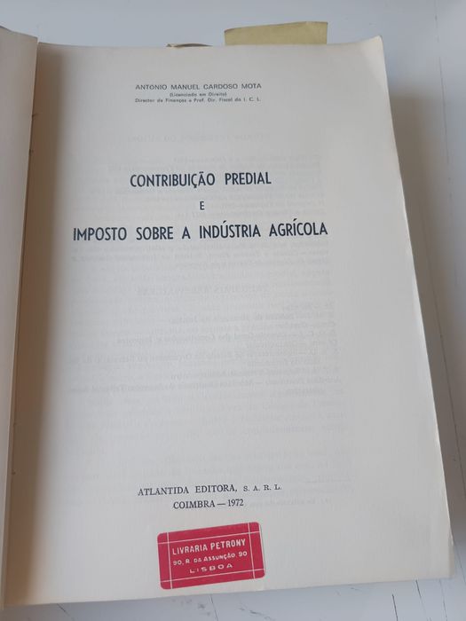Contribuição predial e imposto sobre a indústria agrícola