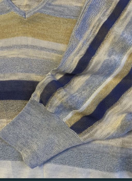 Sisley sweter w pasy niebieskie roz. XS