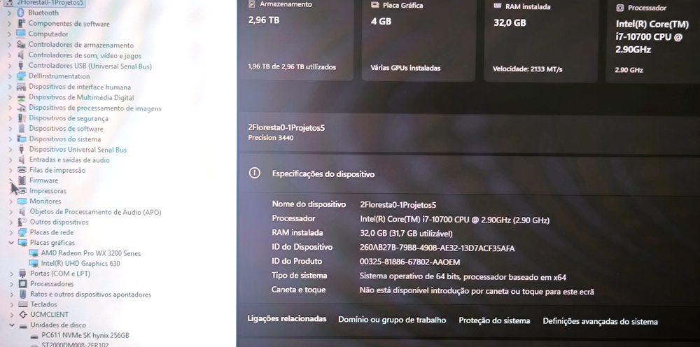 Dell Precision 3440 I7 10ª geração