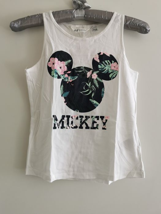 Zestaw dwóch białych koszulek H&M rozm. 146/152