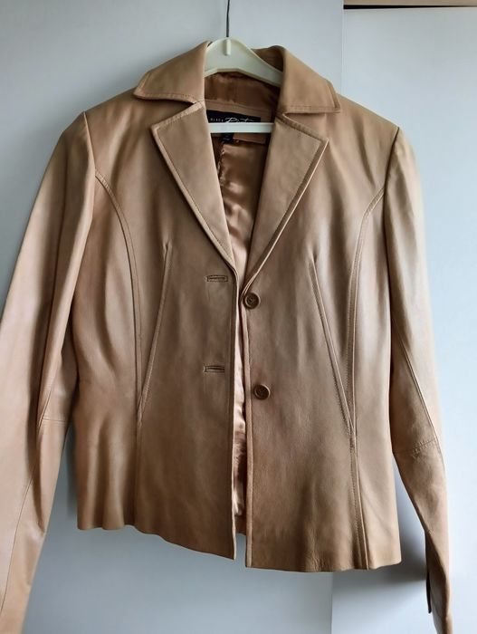 Kurtka skórzana beż, rozmiar S