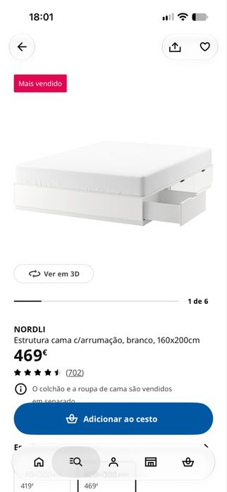 Cama com cabeceira