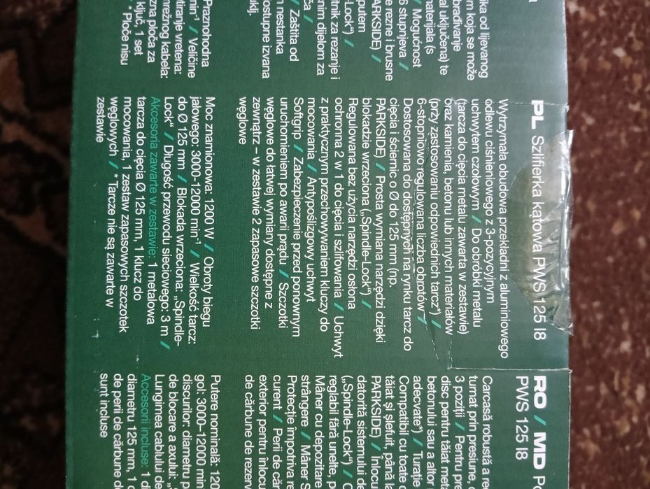 Sprzedam szlifierkę kątową firmy Parkside