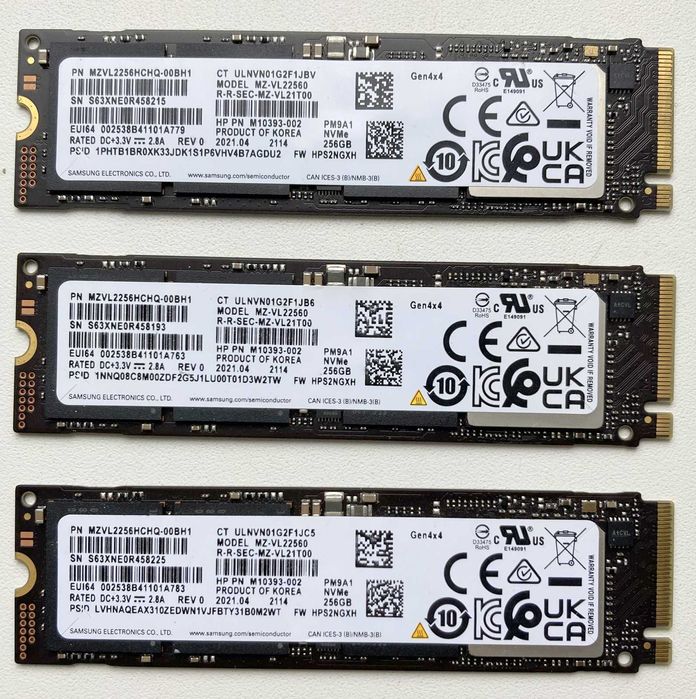 Samsung PM9A1 256GB NVMe SSD PCIe Gen4x4 980 PRO OEM