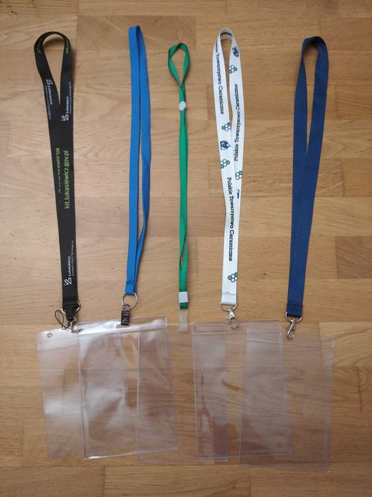 Identyfikatory plakietki 5 szt smyczy okładka etui holder przepustki