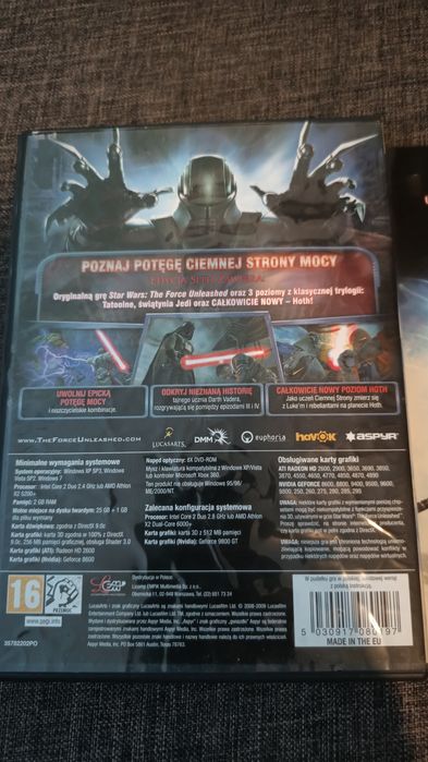 Star Wars Force Unleashed wersja 2xDVD