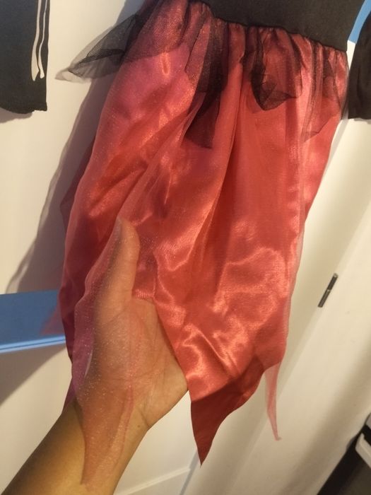 Strój halloween dla dziewczynki, sukienka, kościotrup  116-128cm