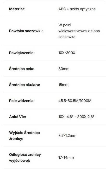 Teleskop APEXEL HD 10-300X40 w stanie idealnym