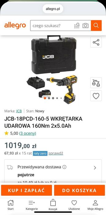 Śrubokręt jest zapakowany