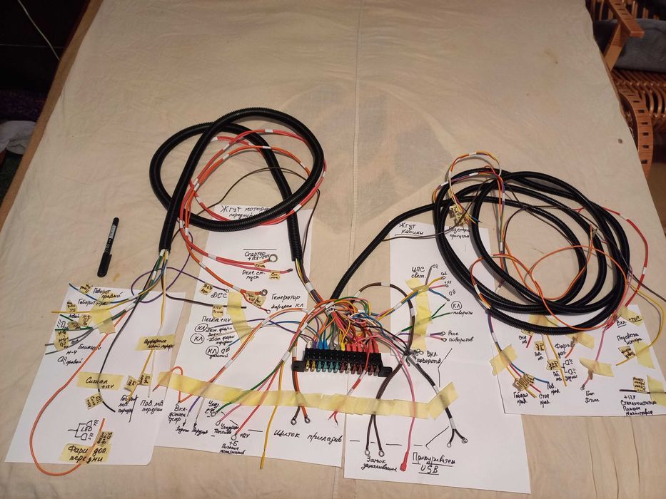 Продам полній комплект новой проводки трактора ЮМЗ БП евро+ распиновка