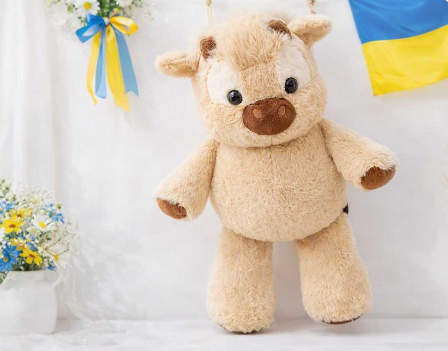 АКЦІЯ! Інтерактивне бігаюче телятко м'яка пухнаста іграшка миле теля бичок найкращий подарунок для дитини тренд сезону бегающий теленок