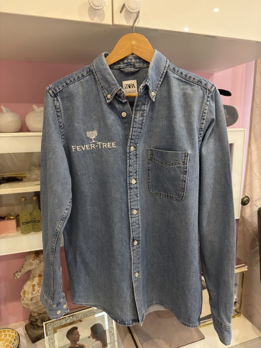 Nowa koszula męska jeansowa Zara r. S