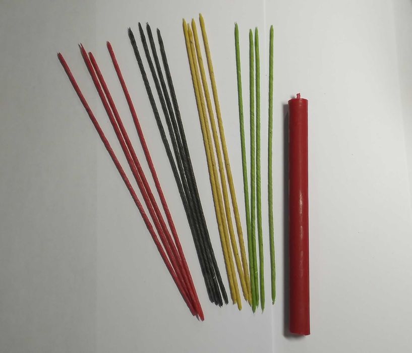 Вощений гніт для свічок. Вощёный фитиль.