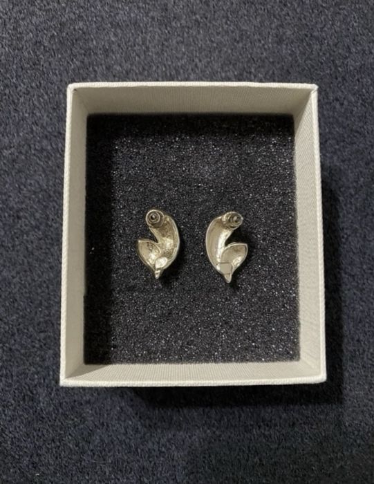 Kolczyki   biało-czarne