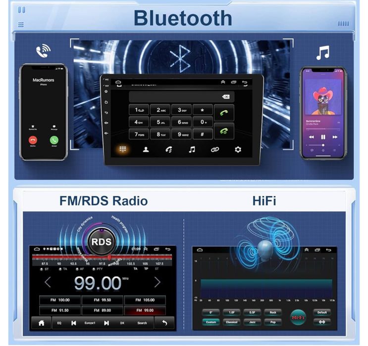 Radio samochodowe Carplay Peugeot Citroen Mitsubishi Android auto