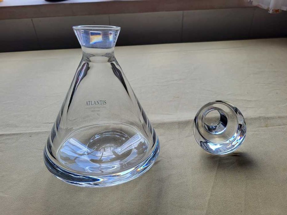 Garrafa e Copos Cristal Atlantis